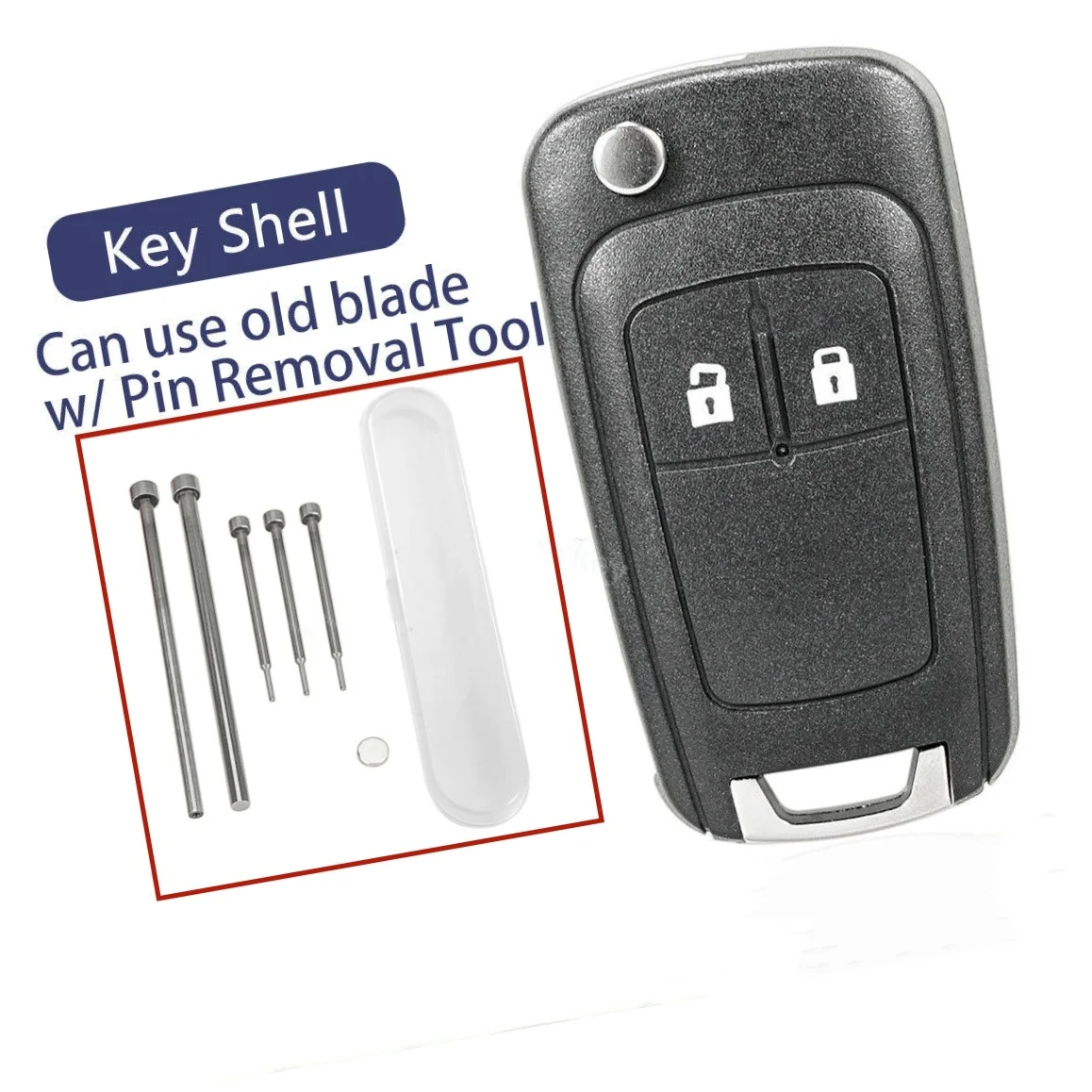 

2B Key Case Fob With Tool Set Pin Removal Tool For Vauxhall Opel Astra Insignia Zafira Corsa Meriva Remote Fob Car Accessories