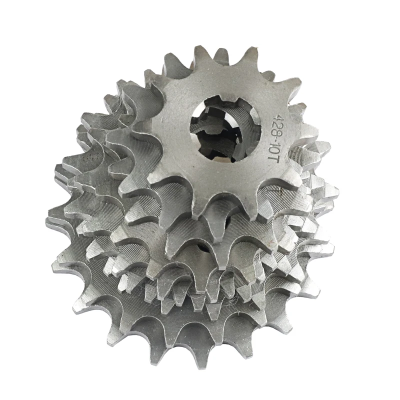 Front Engine Sprocket 428 Chain 17/20mm 10t 11T 12t 13T 14T 15t 16t 17T 18t 19T Teeth, For 50cc to 125cc Off-road Bicycle ATV