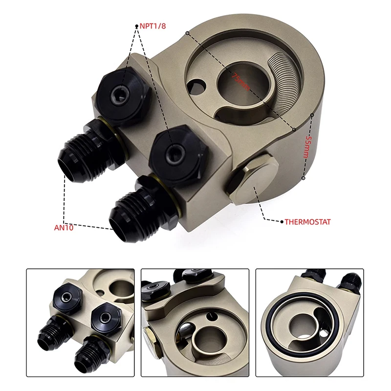 Oil Cooling Kit Engine Radiator Thermostatic Adapter Auto Parts for Subaru BRZ, Toyota GT86/GR86 Constant Temperature