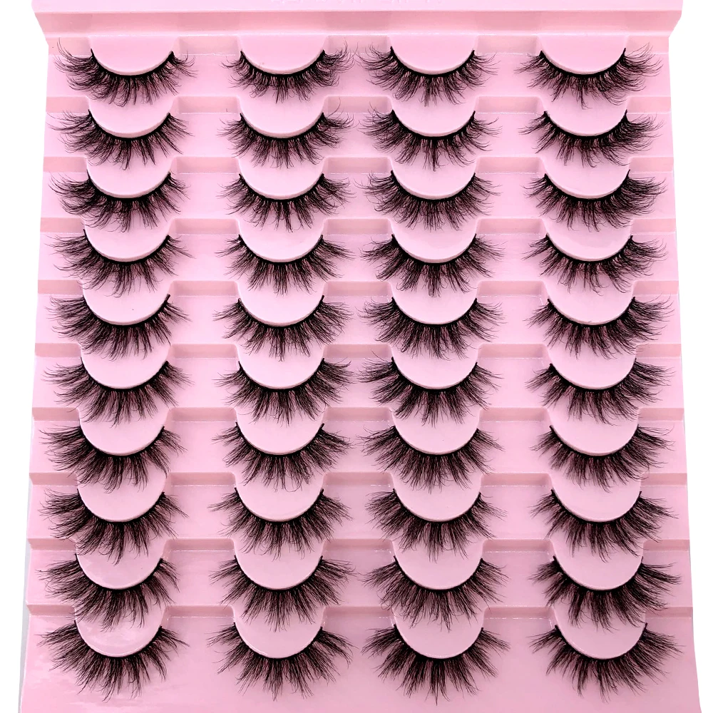 Neu: 20 Paar Natürliche Dicke Künstliche Wimpern, Lange 6D Nerz-Wimpern für Make-up und Wimpernverlängerung – Detail 21