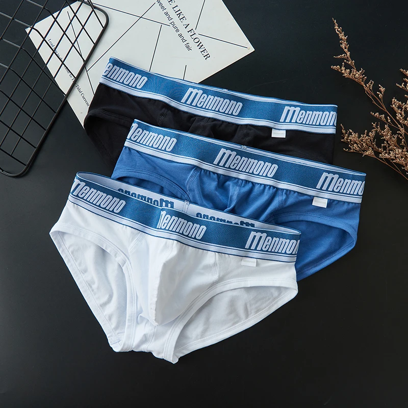 

Мужское нижнее белье Mennono, хлопковые спортивные трусы с низкой посадкой, треугольные трусы, дышащие мужские трусы, Ropa Interior