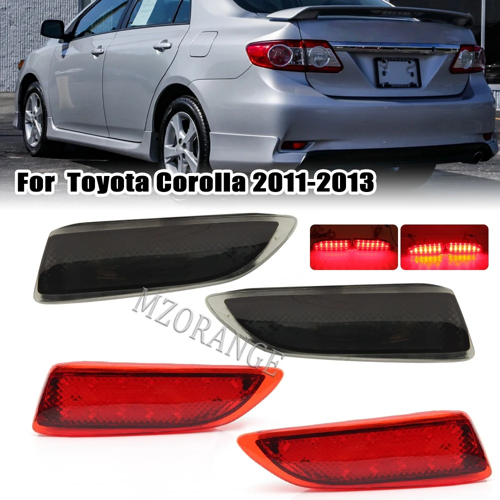 Светодиодные фонари заднего бампера для Toyota Corolla 2011 2012 2013, отражатель заднего заднего тормоза, стоп-сигнал для Lexus CT200h Светодиодные фонари заднего бампера для Toyota Corolla 2011 2012 2013, отражатель заднего заднего тормоза, стоп-сигнал для Lexus CT200h