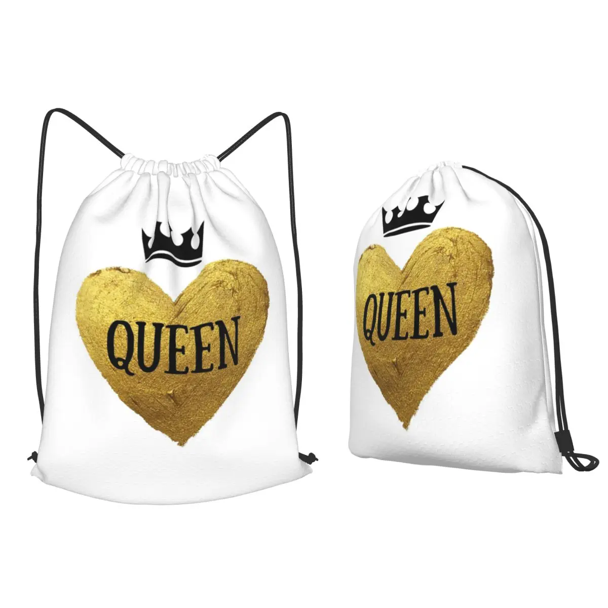 She Is My Queen Backpacks Multi-function Drawstring Bags Sports Bag Book Bags for Man Woman Students
