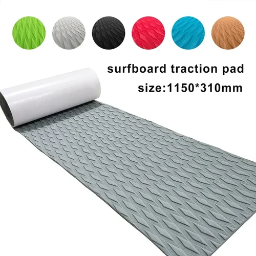 Almohadillas de tracción antideslizantes para tabla de surf de espuma EVA, 115x31cm, alfombrilla antideslizante con agarre de diamante, uso para Kayak, RV, yate, piscina, monopatín, Skimboard