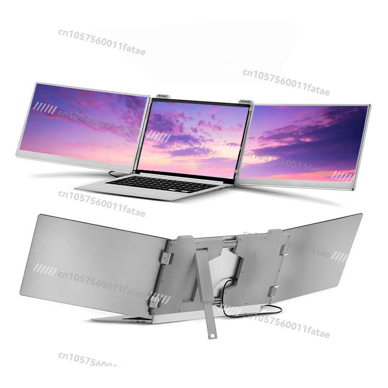 

Efficient Office Dual-screen Folding Display High Color Gamut Three-screen Display Notebook Expansion Screen Portable Display