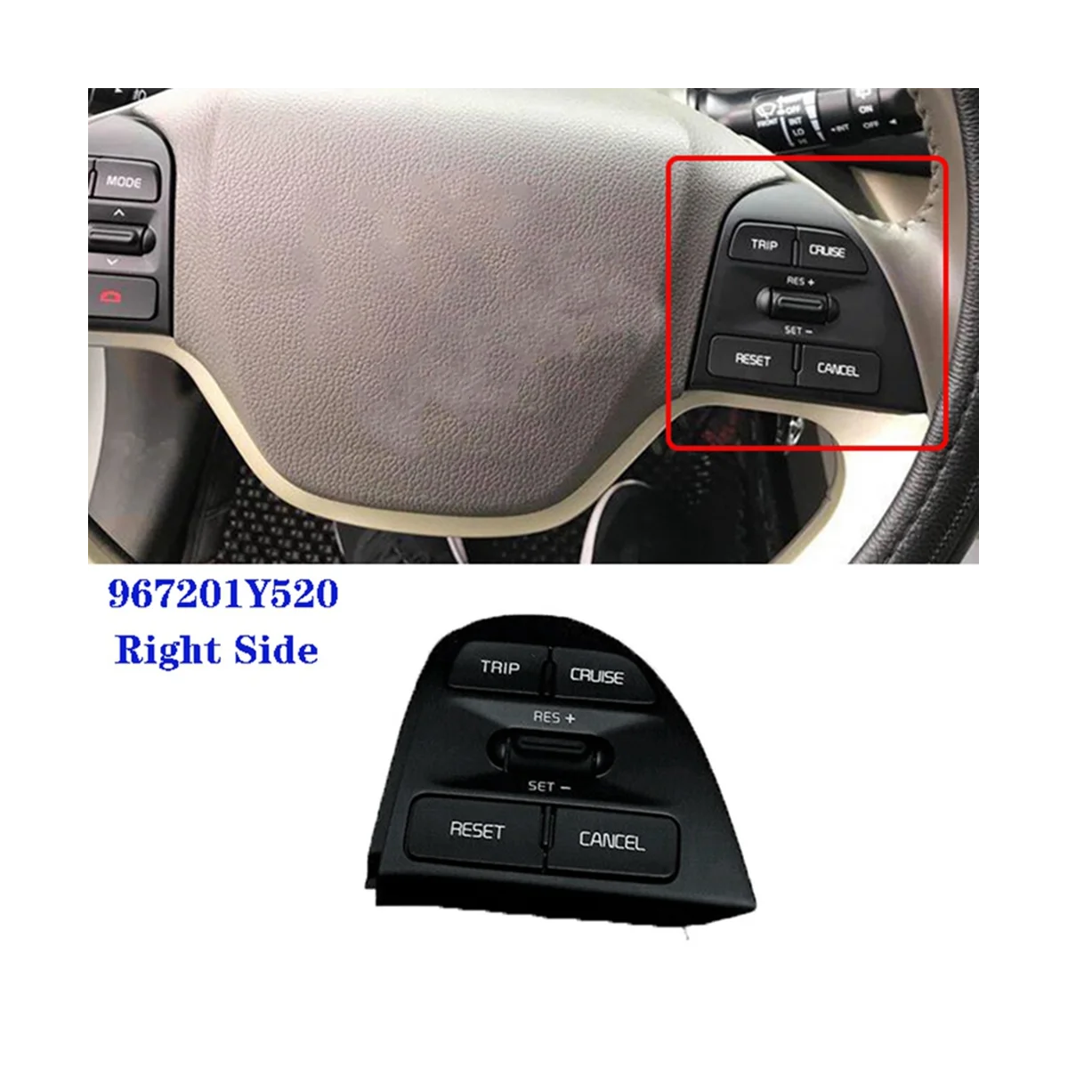 

Car Cruise Control Volume Music Button Steering Wheel Button for Kia Picanto 2015 2016 2017 Right Side 967201Y520