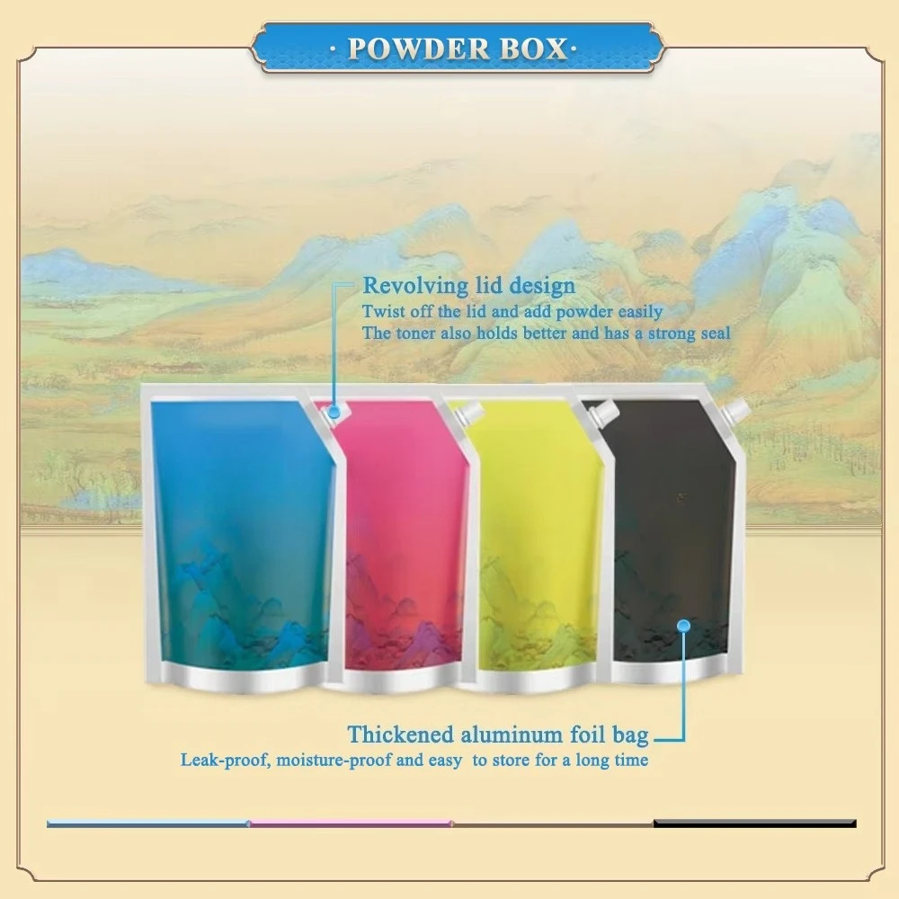 ผงหมึกเติมสำหรับเครื่องพิมพ์สีรุ่น 2550 3000 3501 5501 3300 3500 4500 และอื่นๆ