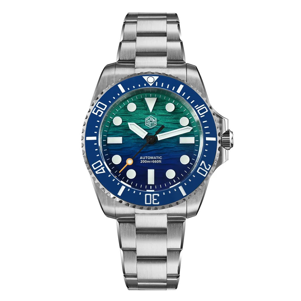 San Martin 2026 Men Diver Watch 38mm Wave Texture Dial Miyota 90S5