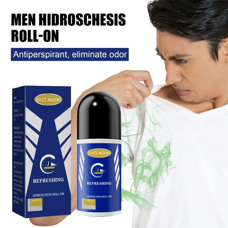 

Men'S Deodorant Roll-On - Centella & Chamomile Formula, Helps Control Sweat & Odor, Long Lasting Freshness, Gentle & Non-Sticky