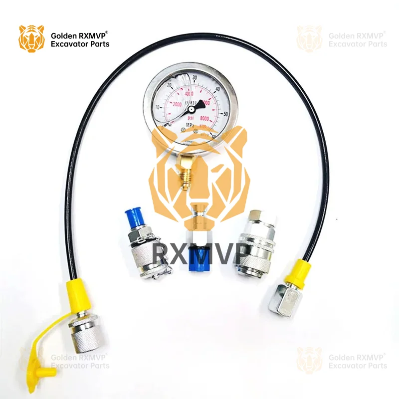 For Caterpilla CAT G1/8 Quick Connector Pressure Gauge Pressure Test Hose Connector Hydraulic Pump Test Conn  Excavator