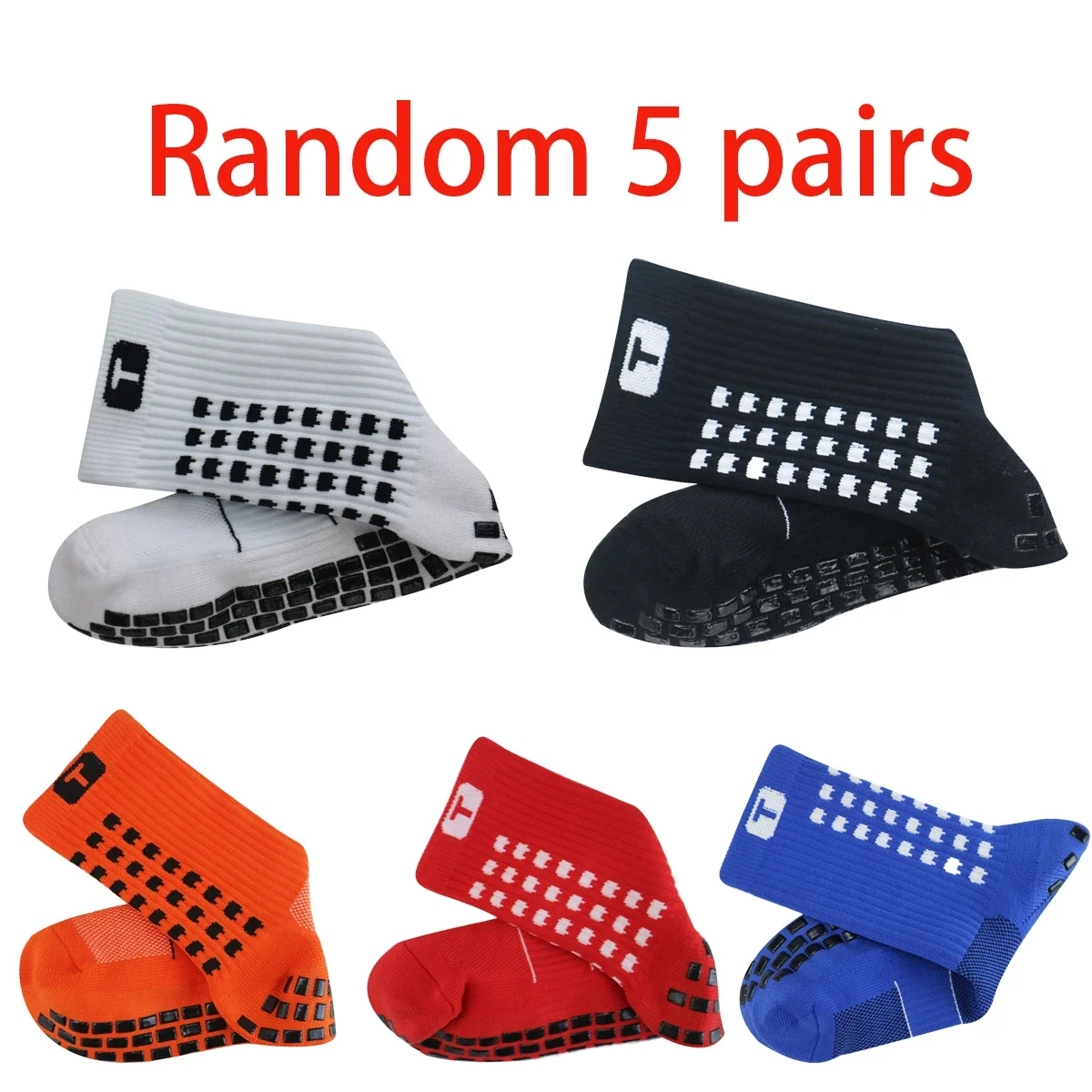 

Randomly selected 5 pairs of mid-calf men's and women's sports basketball socks and breathable outdoor tennis socks