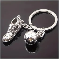 1 Pair Fashion Football Sneaker Shape Keychain For Men, Sporty Style Soccer Shoe Keychain For Best Friends  Keychain Keyring