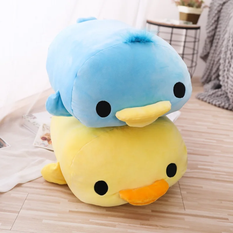 40/50cm Stuffed Down Cotton Lying Duck Plush Toys Yellow Duck for Kids Soft Pillow Cushion Cute Birthday Christmas Gift 1PC