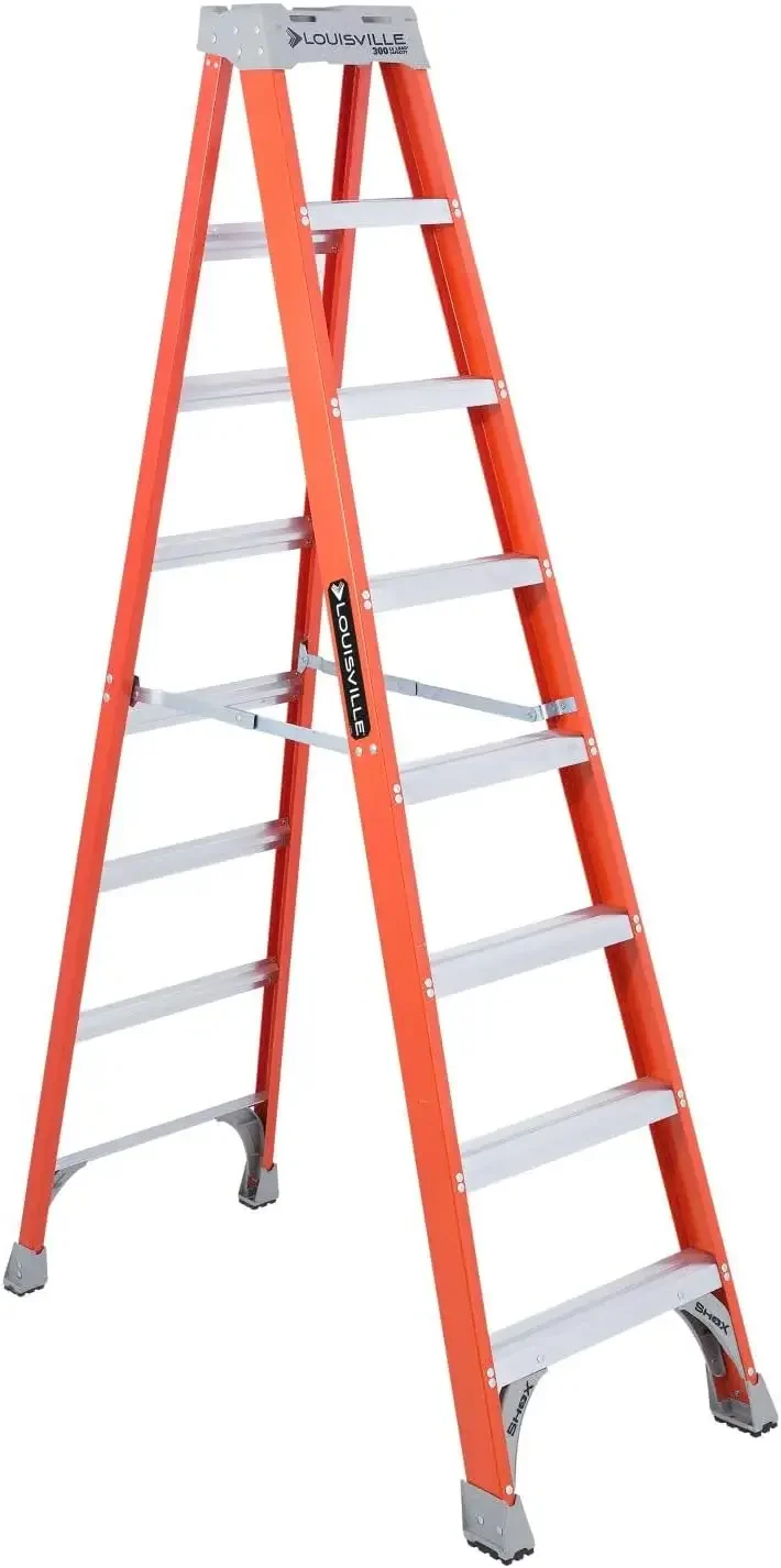 Ladder 8-Foot Fiberglass Step Ladder, 300-Pound Load Capacity, Type IA, FS1508