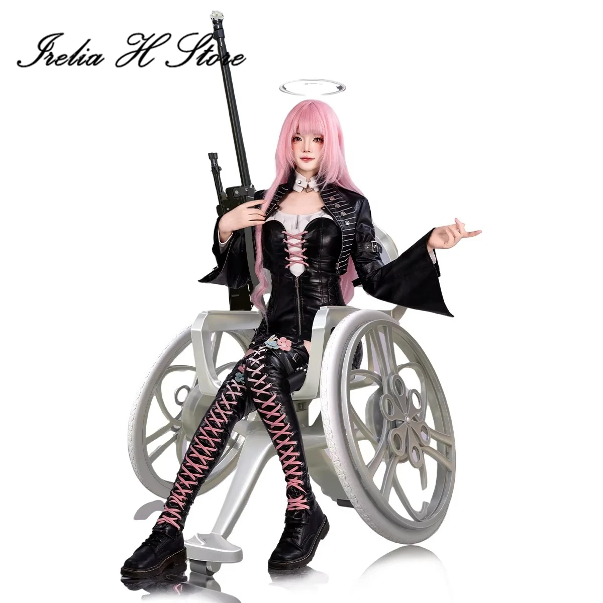 

Irelia H Lemuen cos Arknights Косплей Костюм Игра Lemuen PU Платье Костюм на Хэллоуин