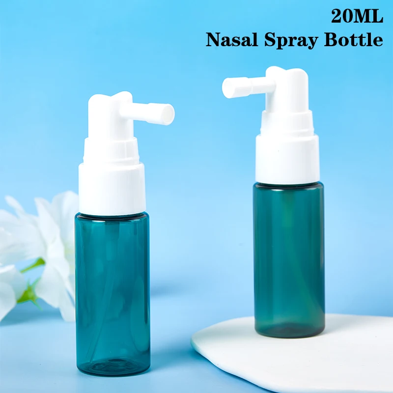 1/5Pcs Nasal Spray Bottle 20ml Plastic Nasal Spray Bottle Atomizer Refillable Empty Throat Sprayer Pump Snoot Cleaning Container