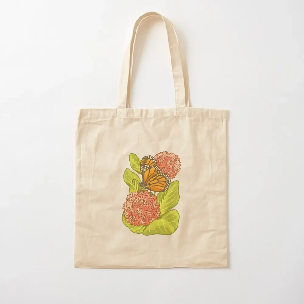 

Milkweed and Monarch Tote Bag personalized tote tote bags aesthetic hand bag ladies free delivery