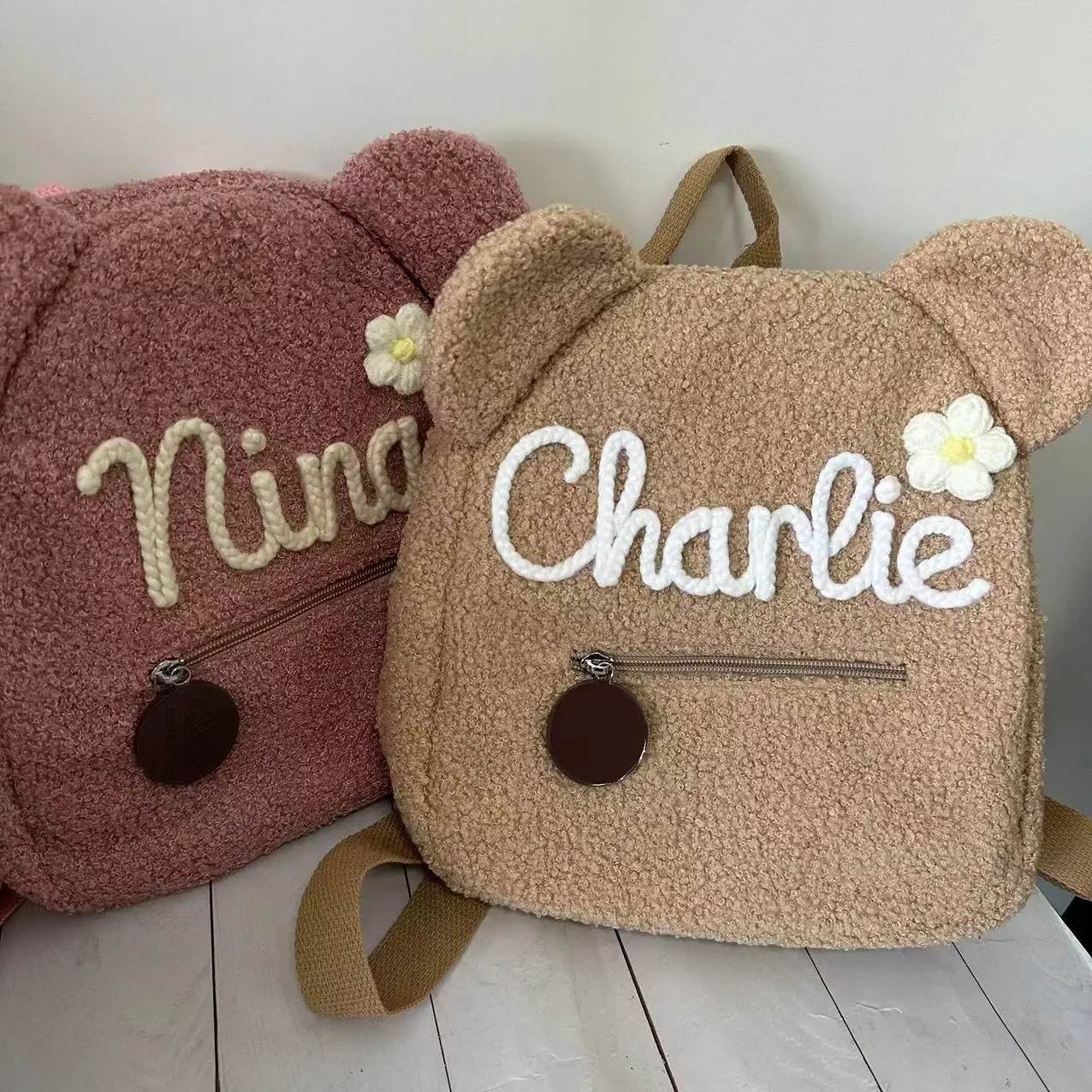 Custom Teddy Bear Backpack Embroidered Name Kids School Backpack Children\'s Day Party Gifts Birthday Bags with Personalized Name