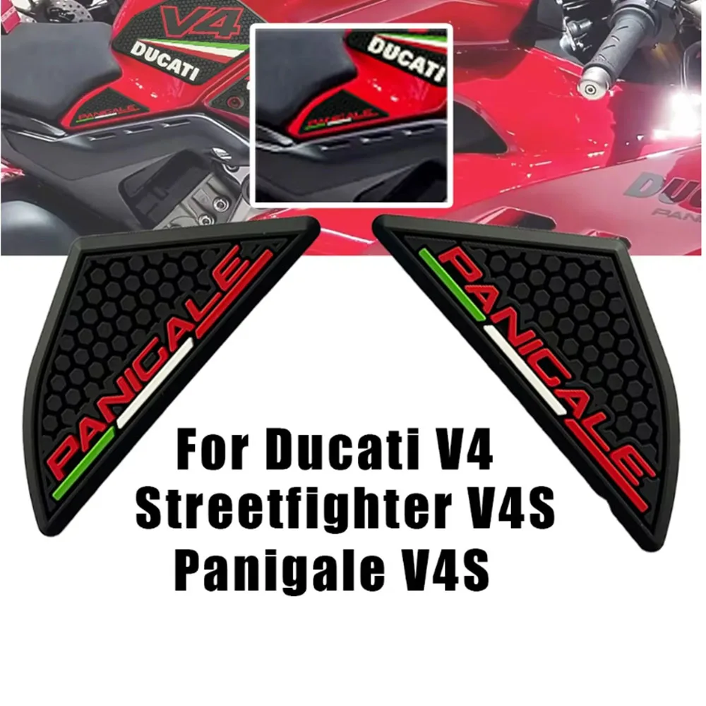 Almofadas De Aperto Do Tanque De Combustível, Adesivos De Tração Do Joelho, Ducati Panigale V4S Streetfighter V4 S 2018-2022