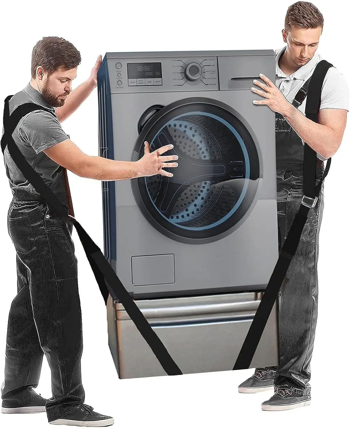 

Adjustable Moving Straps for 2 People, Lifts Furniture & Heavy Items Up to 800 lbs, Black, 50-104 Inches