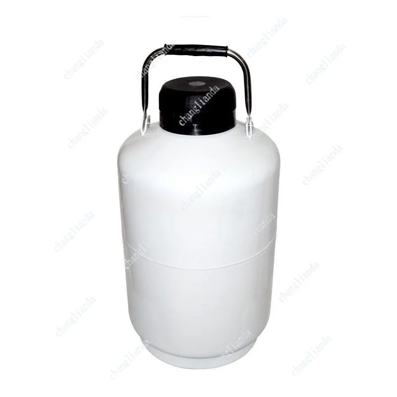 10L Cryogenic Liquid Nitrogen Dewar 50mm Caliber Portable Storage Vessel Lab Sample Preservation Container