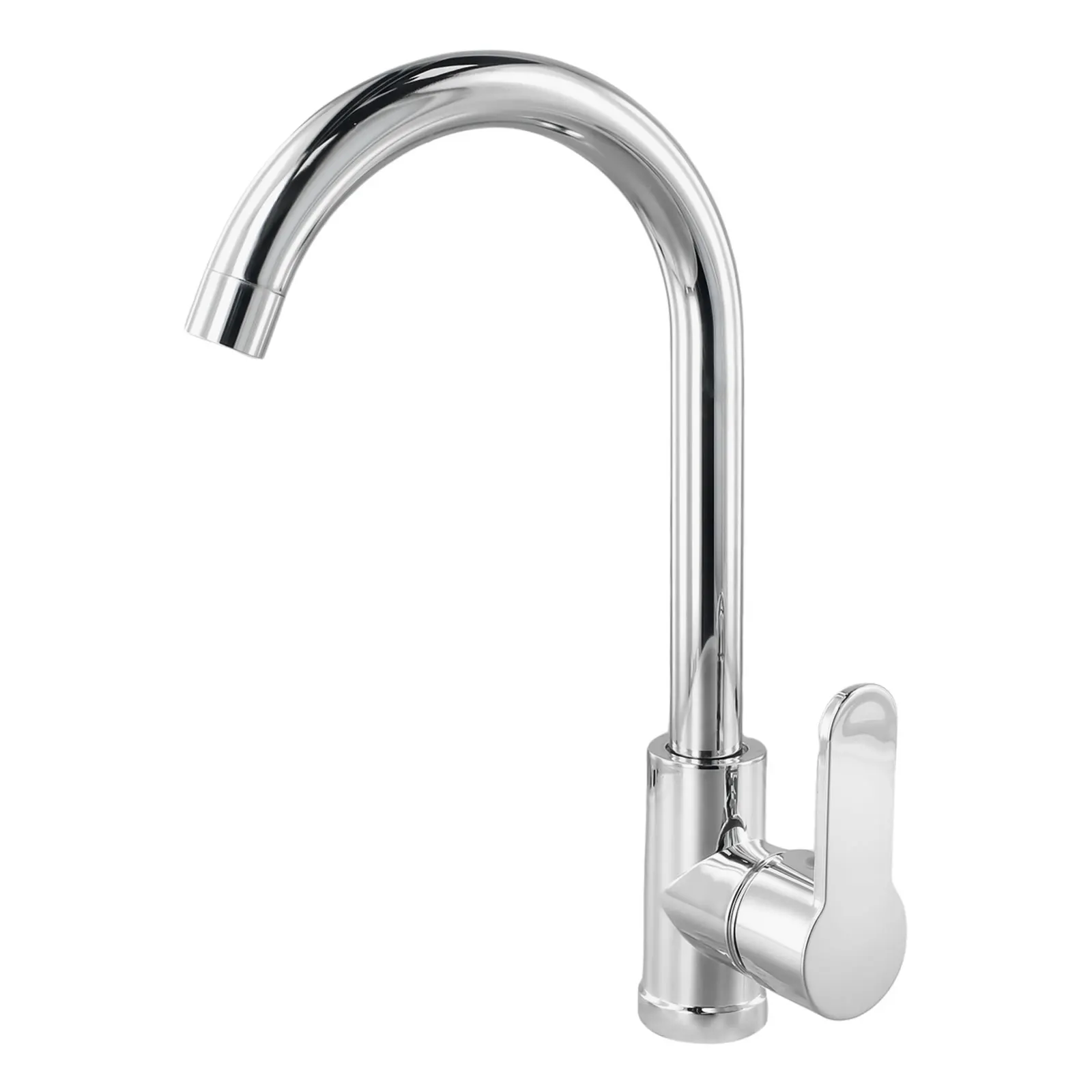 Bathroom Faucet Polished Chrome Plated Swivel Basin Sink Cold Hot Mixer Tap Kitchen Faucet, Sink Vertical Faucet New