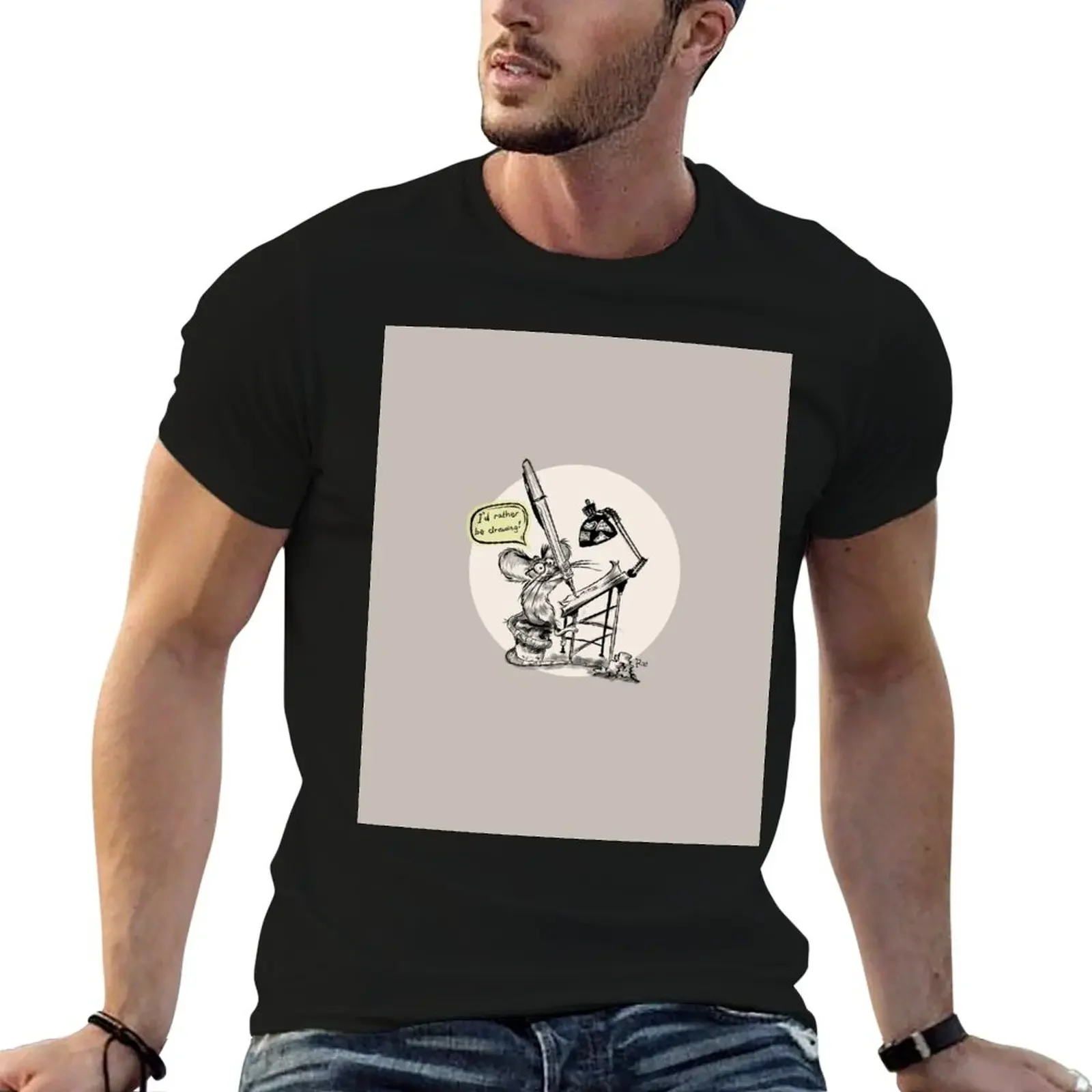 

I'd Rather Be Drawing T-Shirt funny costumes shirts graphic graphics mens designer t shirt