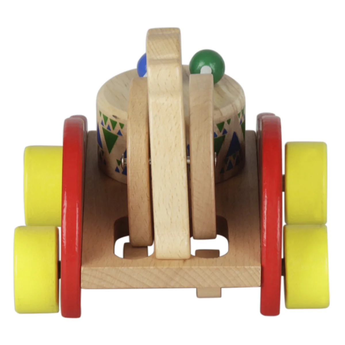 

Drum Beating Kids Toddlers Educational Hand Pull Cub Eye Coordination Bear Toy Beating Drum Car Car Cub