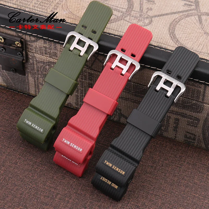 For Casio Watches Watchband Silicone Rubber Bands for Casio GG1000 Gwg100 Gsg100 All Serious Bracelet Watch Strap Men's bracelet