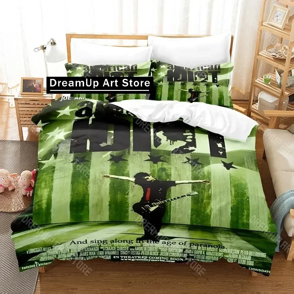2026 3D Print Green Day AMERICAN IDIOT Bedding Set Single Twin Full Queen King Size Bed Set Aldult Kid Bedroom Duvetcover Sets