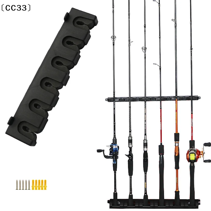 Angelrutenhalter, 6-Ruten-Rack, vertikaler Rutenhalter, Wandhalterung, modular, für die Garage〔CC33〕