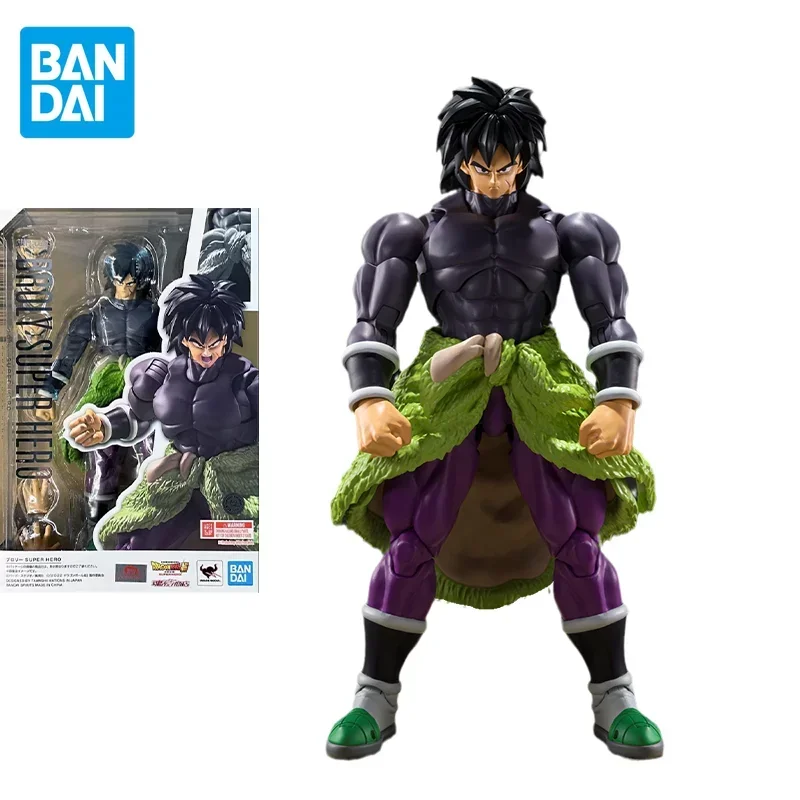 Bandai Original Dragon Ball Super Anime Figure SUPER HERO SHF Broli Action Figure Toys for Kids Gift Collectible Ornament Model