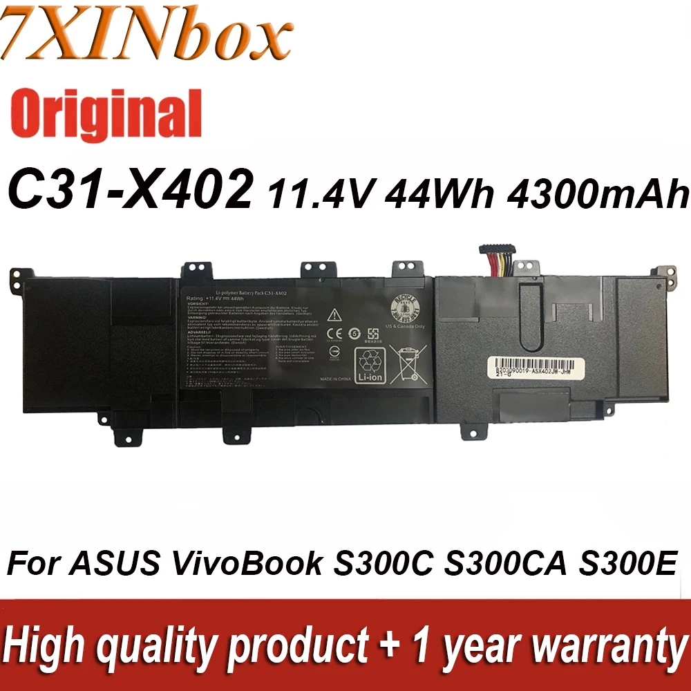 

7XINbox C31-X402 11.4V 44Wh Laptop Battery For ASUS VivoBook S300 S300C S300CA S300E S400 S400C S400CA S400E S400EI3517CA Series