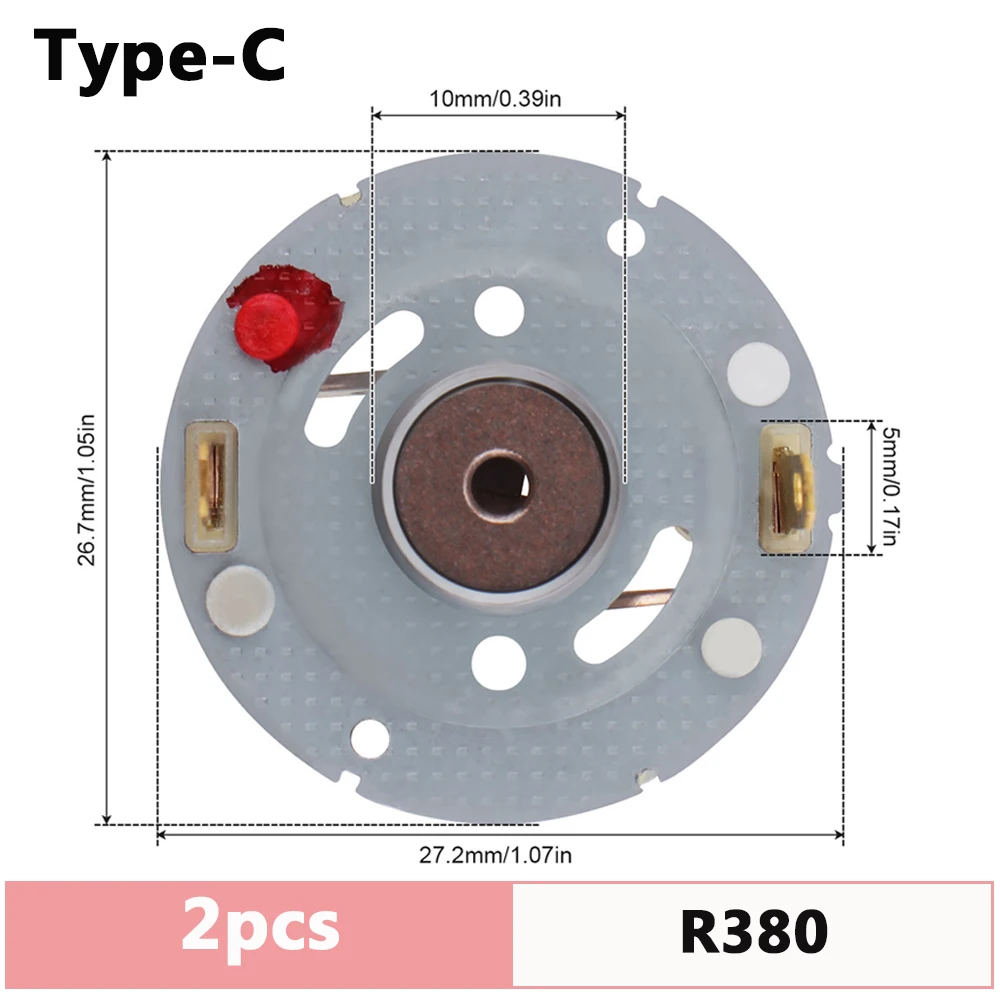 2Pcs RS550 RS380 RS775 DC Motor Carbon Brush Holder for Electric Drill / Electric Screwdriver with Copper Brush Motor Tools