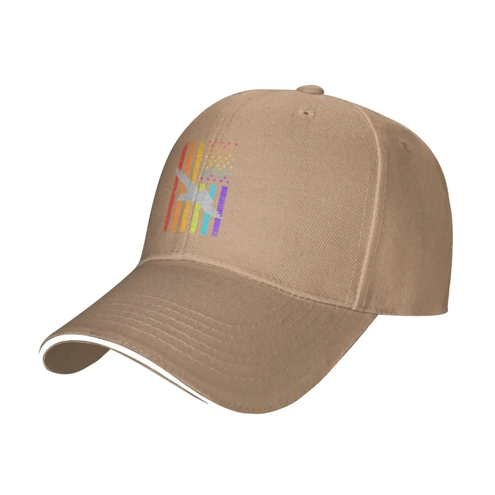 Rainbow Flag Gay and Lesbian Adjustable Baseball Cap for Men and Women Dad Hat Adjustable Daily Outdoor Streetwear Solid Sunhats