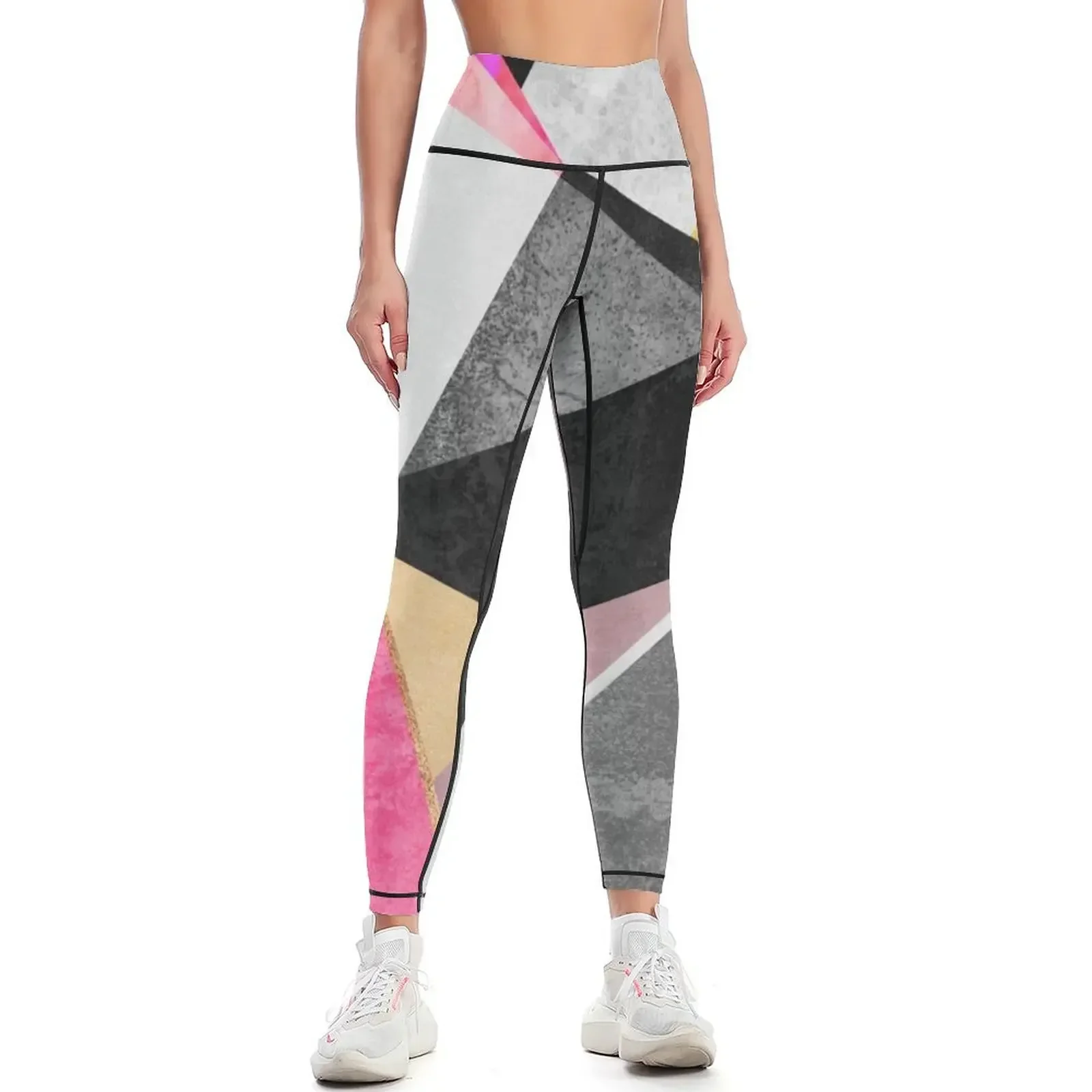 

Geometry / Pink Leggings for girls push up legging sports woman gym sports for gym Womens Leggings