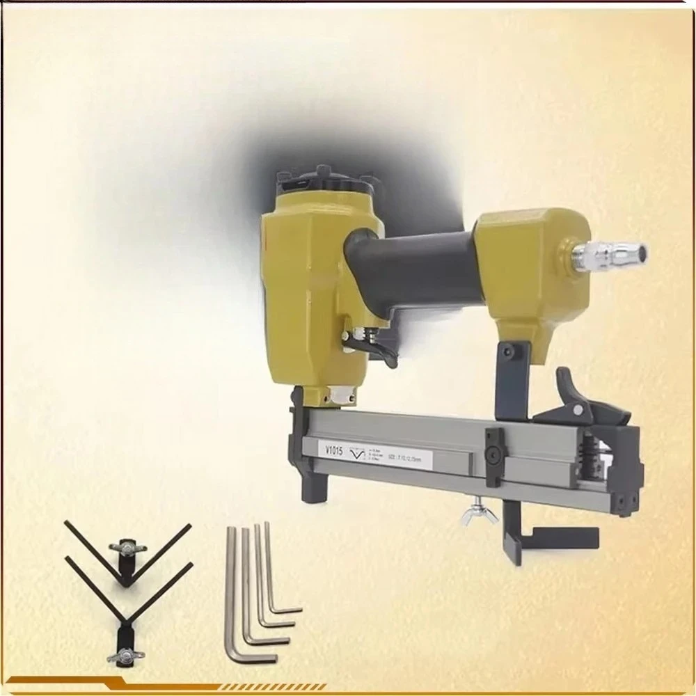 Pneumatic Picture Frame V Nailer Gun Fits 5/16'' to 19/32'' (7to15 mm) 30 Gauge Air-Powered Frame Joiner for Picture Fram