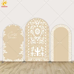 Cielito Lindo Arch Backdrop for Baby Shower Custom Mexican Talavera Wedding party Arched Wall Decoration Doubleside Banner