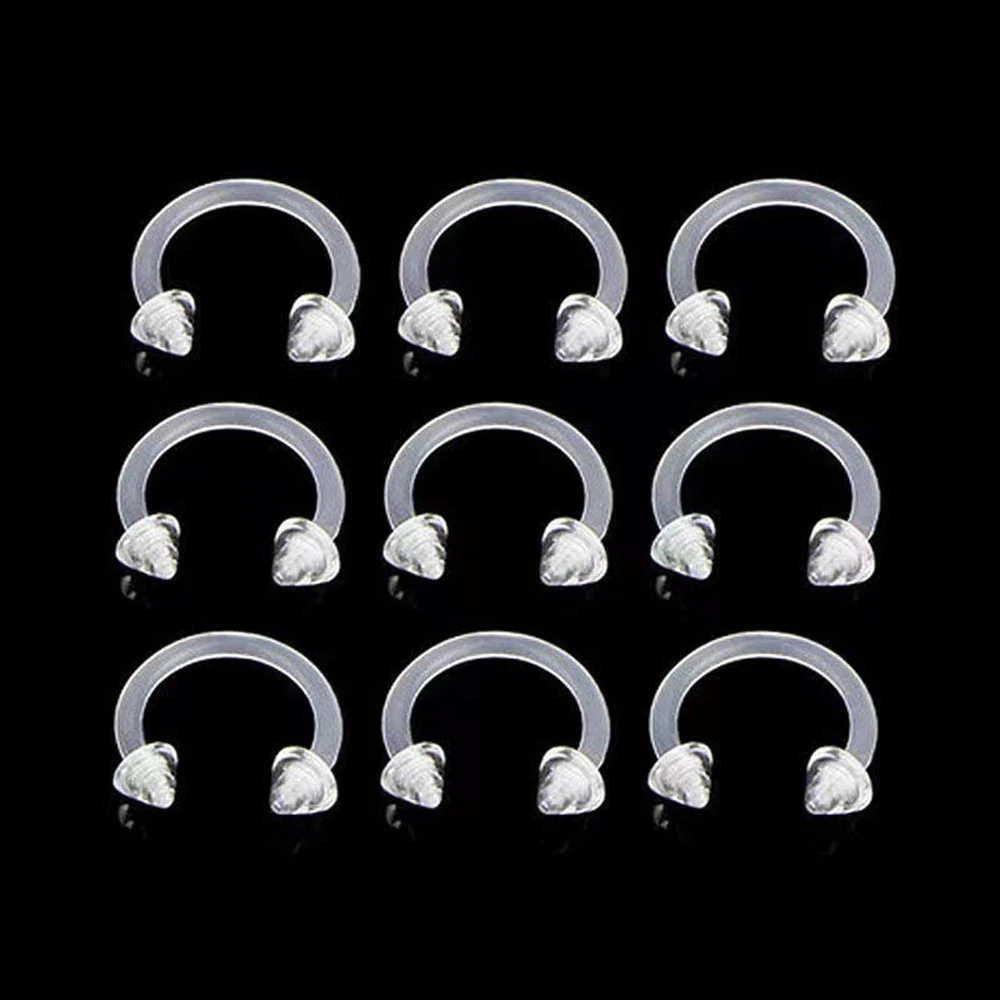 30X يختلف سيليكون مرنة حدوة الحصان الأنف الحاجب الدائري بار الأذن Labret مونرو الشفاه مسمار التجنيب ثقب 16 جرام 1.2 مللي متر