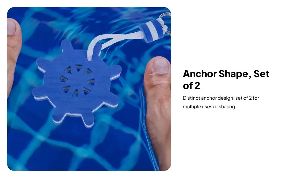 Buoyant Key Ring EVA Material Anchor Rudder Shape Marine Key Chain for Yacht Boat Accessories Blue 2PCS