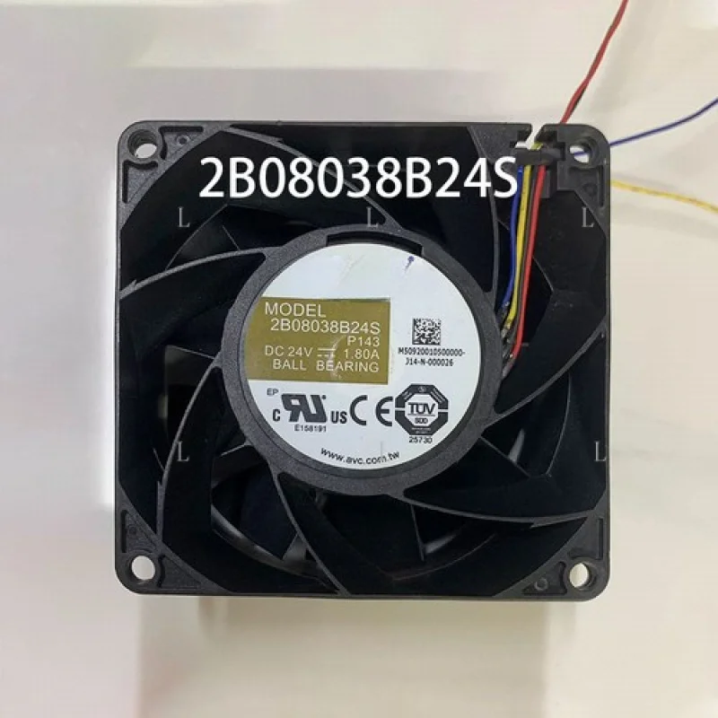 

L 2B08038B24S для AVC DC 24 В 1,80 А 80*38 мм 2-проводной энергоэффективный осевой вентилятор охлаждения