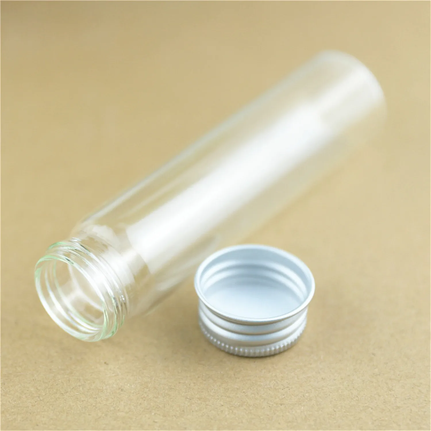 Aluminum Caps Glass Test Tube 21*30*120mm 60ml Small Glass Bottles Glass Jars Vials Glass Containers Perfume Bottle