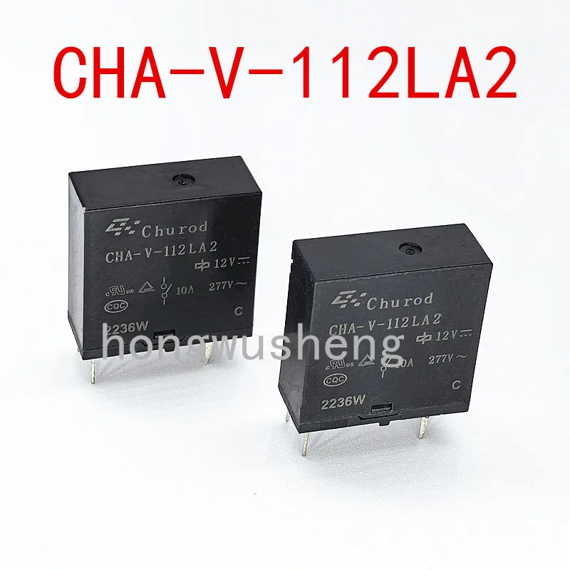 100% New 2pcs  CHA-V-112LA2  DC12V  relay  10A  4pins