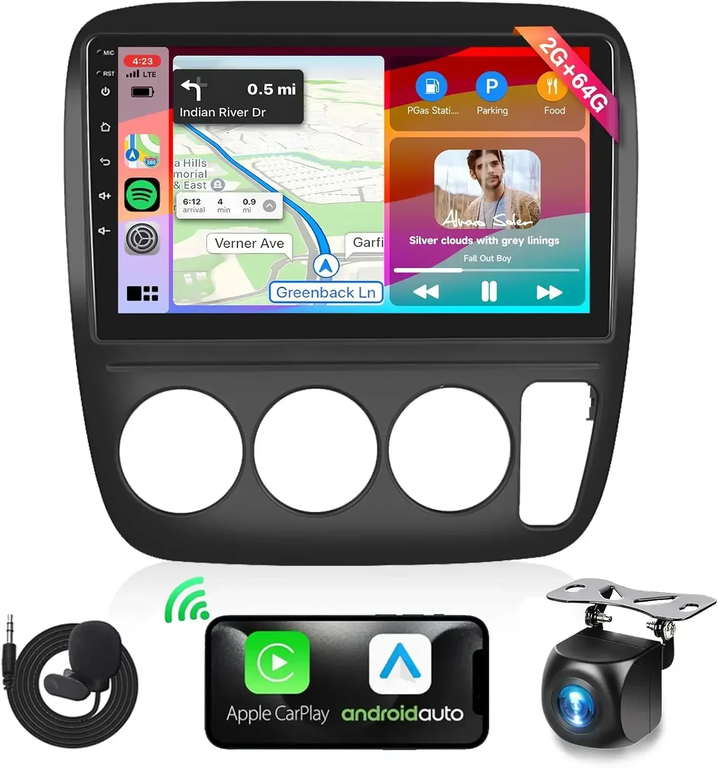 9inch Car Stereo Radio Car-play GPS Wifi Compatible for CRV 1995-2000 Android 13