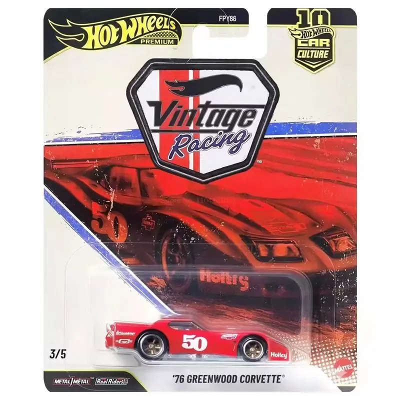 New Hot Wheels Premium Car Culture Vintage Racing Jaguar Porsche Corvette Ferrari Lancia 1:64 Model Cars Ornament Holiday Gifts view 5