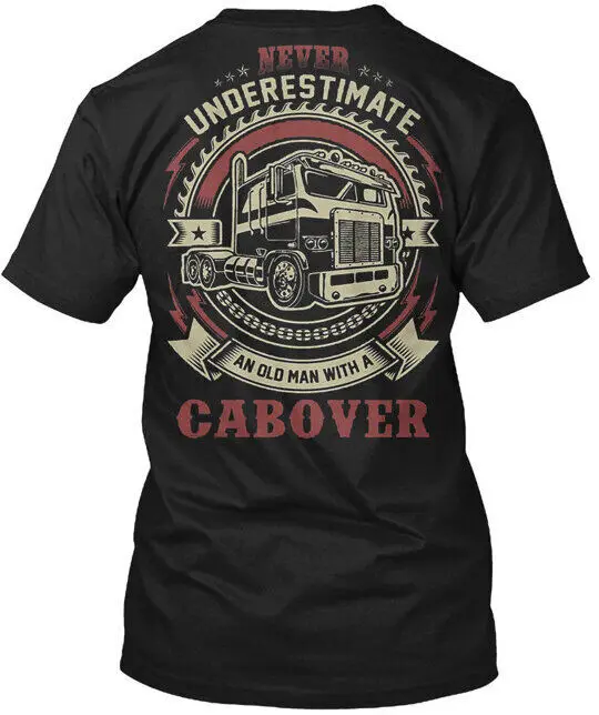 Cabover - Never Underestimate An Old Man With A T-Shirt  High Quality 100%Cotton Short Sleeve