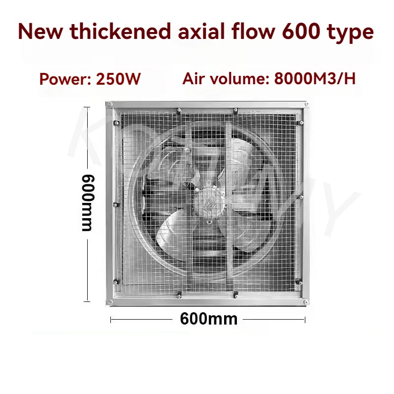 700*700 Industrial Ventilator Exhaust Fan Large Air Volume Air Extractor Factory Warehouse Ventilation Cooling Negative Pressure