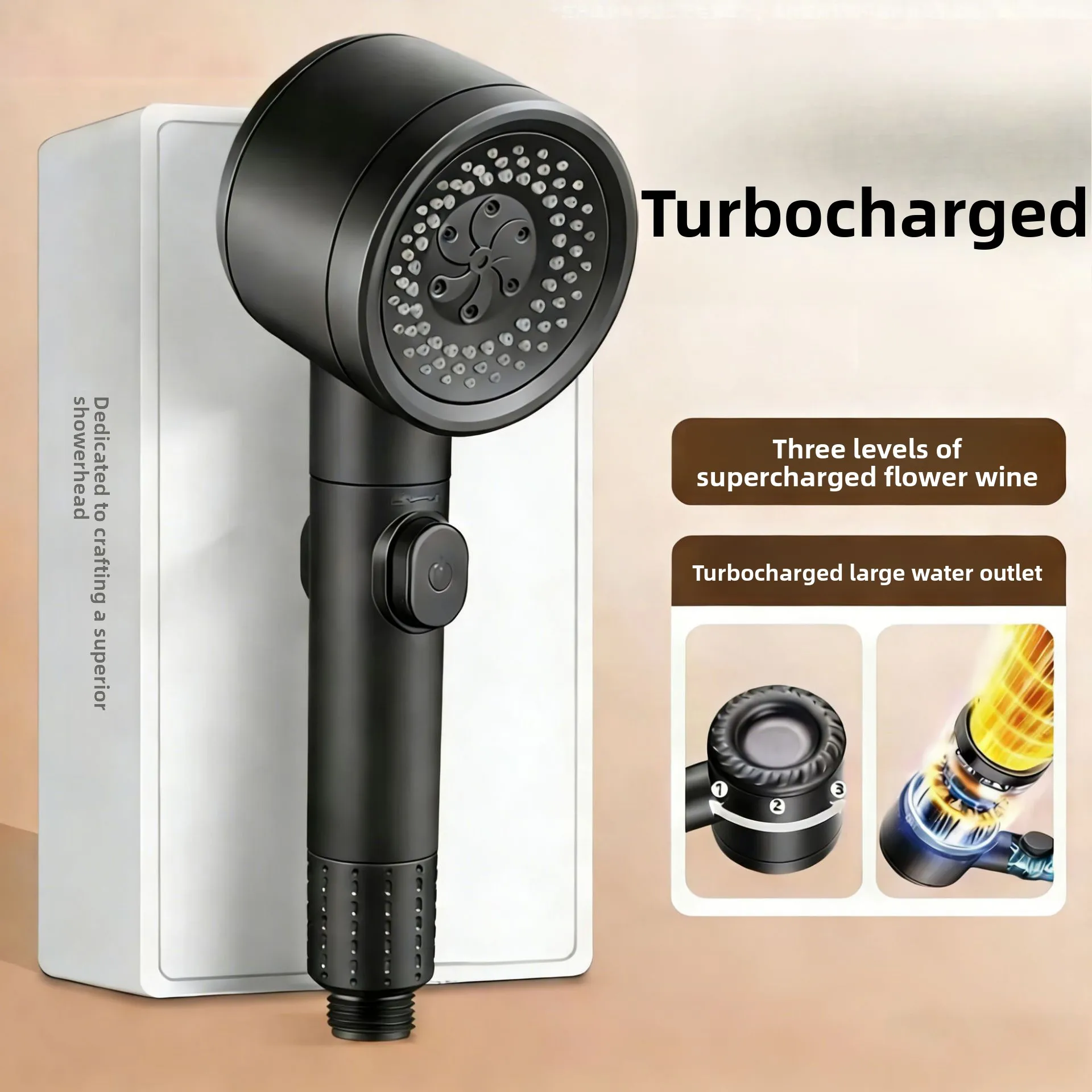 

Высоконапорная душевая лейка для ванных комнат с низким давлением воды, с эффектом тропического дождя, регулируемым потоком, водосберегающая, современная