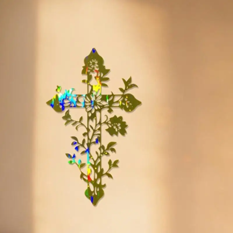 2026 New Detailed Crosses With Floral Vine Wall Hanging Silicone Mould For DIY Craft