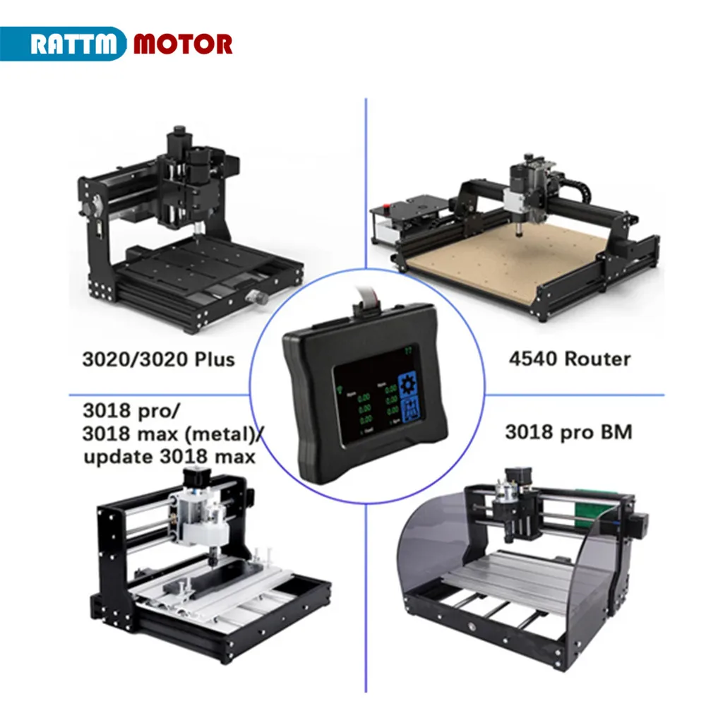 Imagem -03 - Touch Screen Grbl Cnc Offline Controller Esp 32bits Display Lcd Wi-fi para 3018 3020 4540 Laser Router Fresadora 28